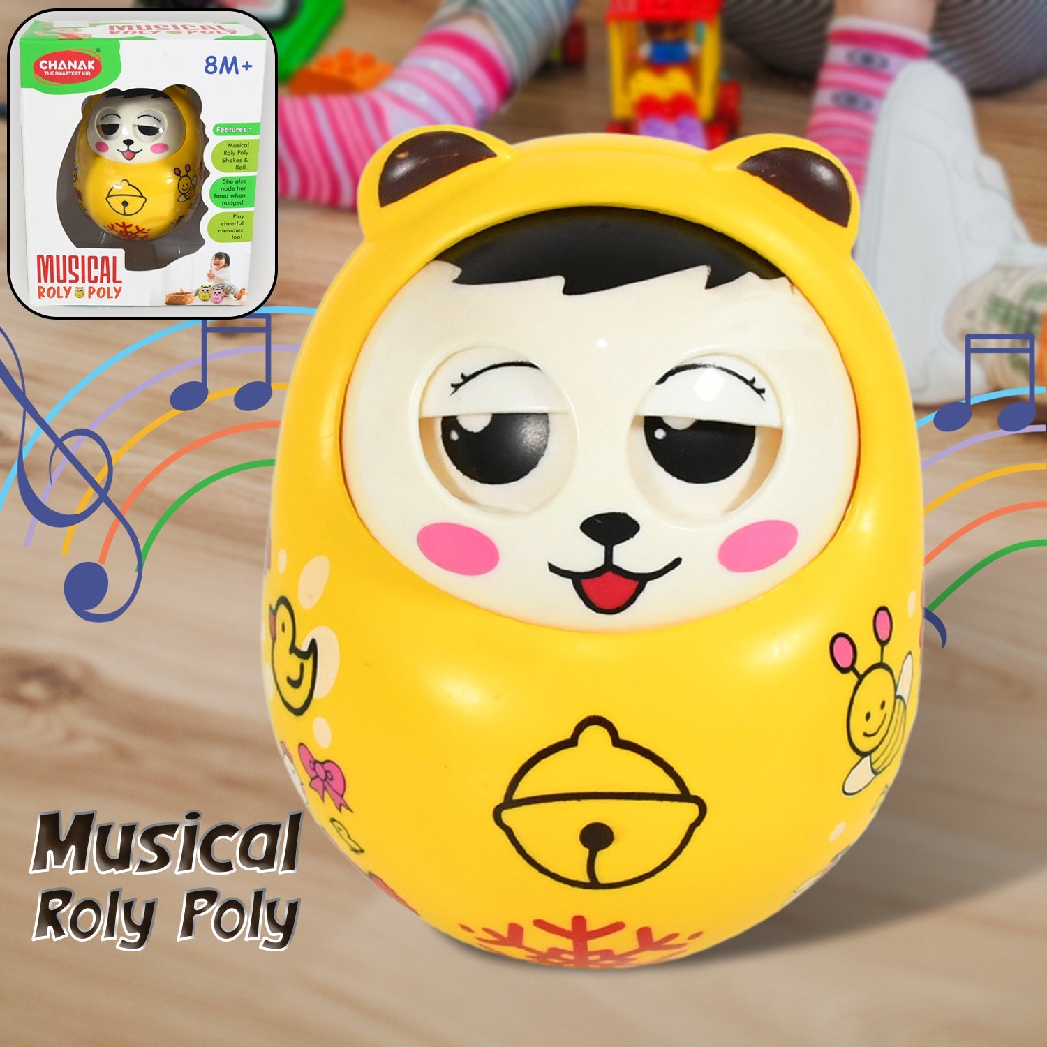 Musical Roly Poly Toys for Baby | Push and Shake Wobbling Toy with Music | Tumbler Doll Toy for Babies | Sound Balancing Doll Toys for Baby Boys, Girls 8+ Months Multicolor (1 Pc) Musical Roly Poly Toys for Baby | Push and Shake Wobbling Toy with Music | Tumbler Doll Toy for Babies | Sound Balancing Doll Toys for Baby Boys, Girls 8+ Months Multicolor (1 Pc)